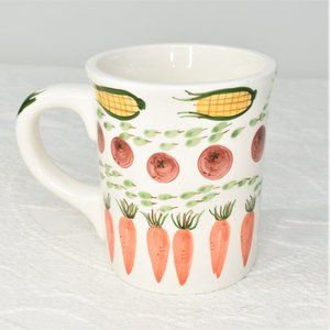 At Home Housewares Vegetable Garden Kitchen Ceramic Coffee Tea Mug Carrot Tomato